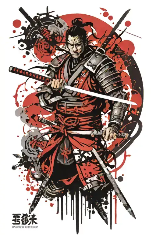 samurai blade tattoo design idea