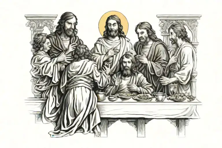 last supper tattoo tattoo design idea