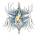 fire flames tattoo design idea