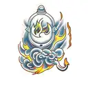 fire flames tattoo design idea