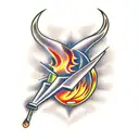 fire flames tattoo design idea