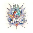 fire flames tattoo design idea