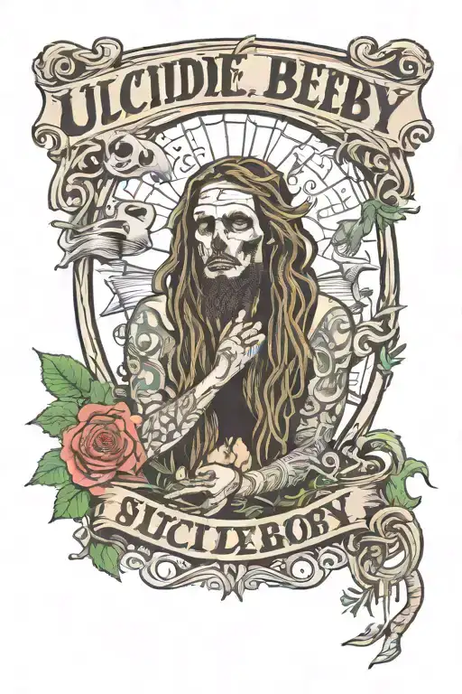$uicideboy$ album cover tattoo design idea