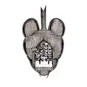 Create a dotwork tattoo inspired by the philosophy of Attack on Titan. tattoo design idea