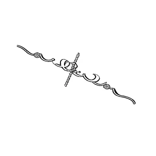 initials D C L in hearts tattoo design idea