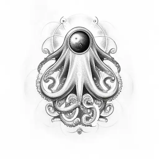 space, octopus, Fibonacci  sequence, universe, film tattoo design idea