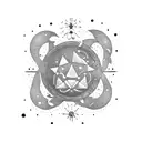 space cowboy tattoo design idea