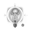 Light bulb tattoo design idea