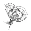 Light bulb tattoo design idea