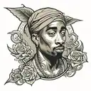 Tupac Shakur tattoo design idea
