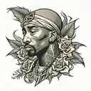 Tupac Shakur tattoo design idea