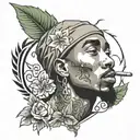 Tupac Shakur tattoo design idea
