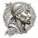 Tupac Shakur tattoo design idea