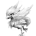 final fantasy chocobo feather  tattoo design idea