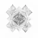 wind rose in Polynesian patterns tattoo design idea