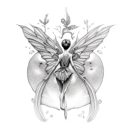 From today.😎. #fairies #fairy #fairytattoo #dotworktattoo #butterflywings  #inked #greeklife #inkedgirls #tattoosofinstagram #blackandgrey  #herefordtattooartist…