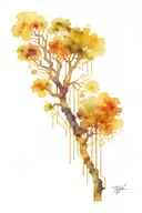 circuit board and tree intertwined tattoo design idea