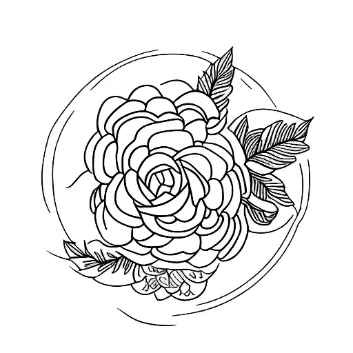 tattoo of january birth flower, february birth flower, september birth flower, november birth flower tattoo design idea