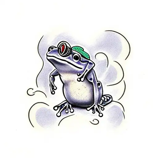 Frog boxing  tattoo design idea