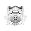 Capybara dressed as Thomas Shelby tattoo design idea