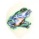 Frog boxing  tattoo design idea
