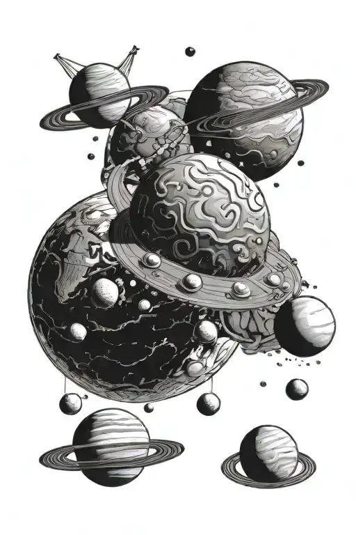 Mercury, Venus, Earth, Mars, Jupiter, Saturn, Uranus, and Neptune. space nasa pluton tattoo design idea