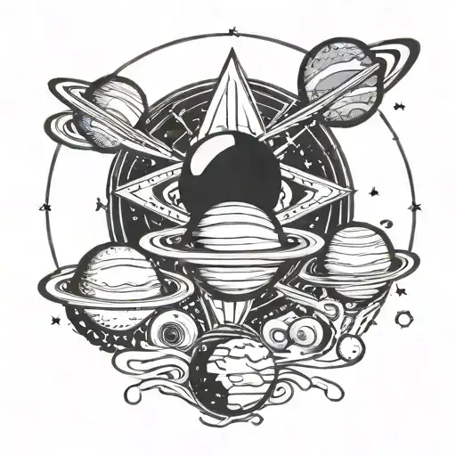 Mercury, Venus, Earth, Mars, Jupiter, Saturn, Uranus, and Neptune. nasa tattoo design idea