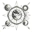 Mercury, Venus, Earth, Mars, Jupiter, Saturn, Uranus, and Neptune. nasa mandala tattoo design idea