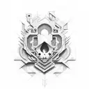 10mm socket  tehnical drawing tattoo design idea