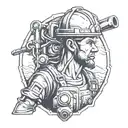Miner Electrician tattoo design idea