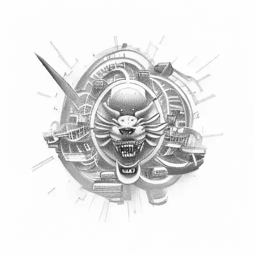 A tattoo depicting a rollercoaster ride with the words 'Depression' and 'Bipolar disorder' subtly incorporated, symbolizing the client's journey and resilience tattoo design idea