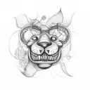 A tattoo depicting a rollercoaster ride with the words 'Depression' and 'Bipolar disorder' subtly incorporated, symbolizing the client's journey and resilience tattoo design idea