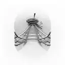 A tattoo depicting a rollercoaster ride with the words 'Depression' and 'Bipolar disorder' subtly incorporated, symbolizing the client's journey and resilience tattoo design idea