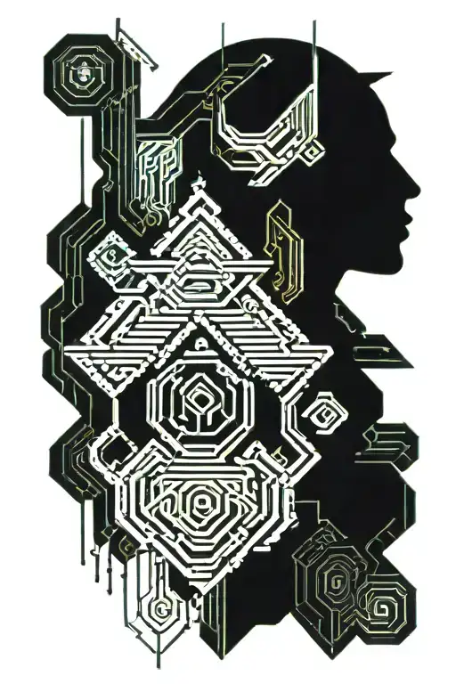 cyber tribal tattoo tattoo design idea