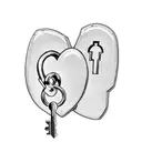 A heart-shaped lock with a keyhole, filled with colorful puzzle pieces representing the importance of self-care and mental health tattoo design idea