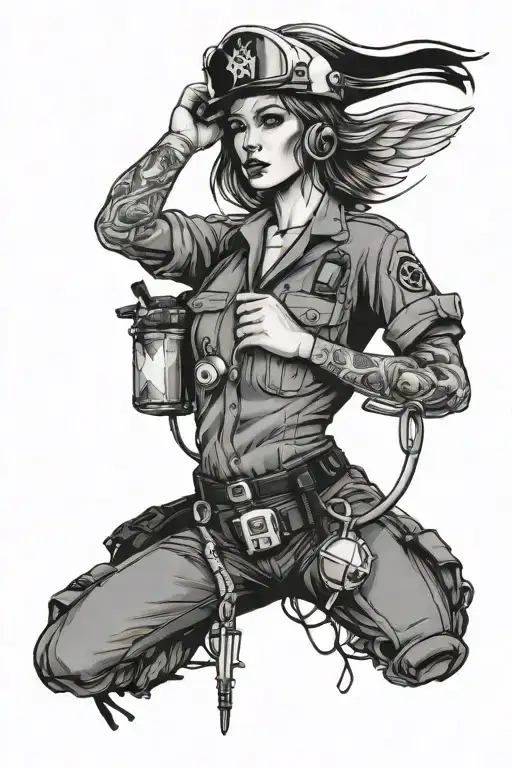 paramedic nurse tattoo design idea
