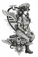 paramedic nurse tattoo design idea