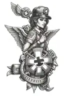 paramedic nurse tattoo design idea
