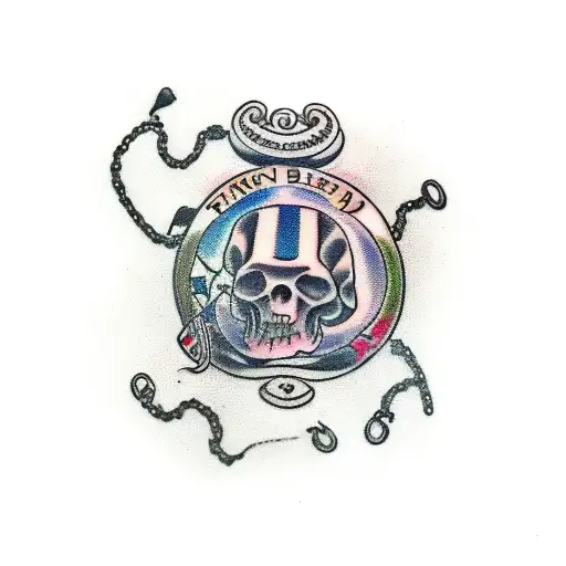 a broken slave  Chain  tattoo design idea