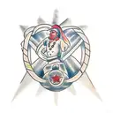 a broken slave  Chain  tattoo design idea