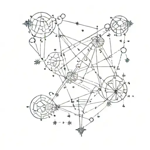 Lyra constellation tattoo design idea