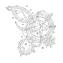 Lyra constellation tattoo design idea