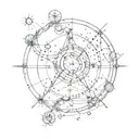 Lyra constellation tattoo design idea