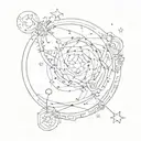 Lyra constellation tattoo design idea