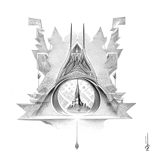 Milda, the monument of freedom in riga, latvia tattoo design idea