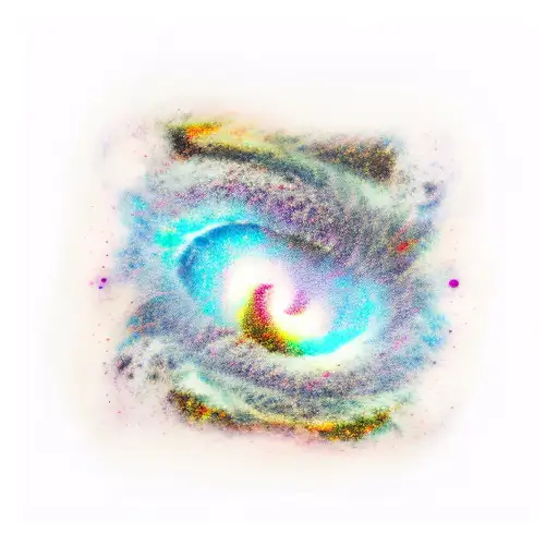 torn skin galaxy  tattoo design idea