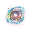 torn skin galaxy  tattoo design idea