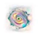 torn skin galaxy  tattoo design idea