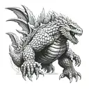 godzilla tattoo design idea