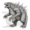 godzilla tattoo design idea